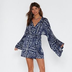 Nasty Gal along for the wide wrap dress